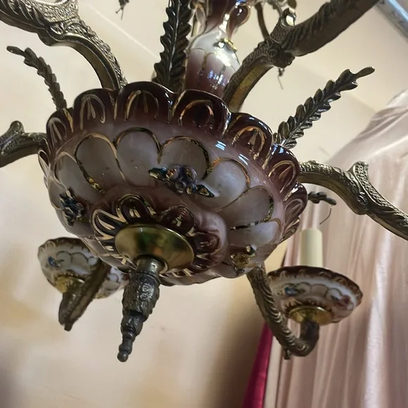 VTG CHANDELIER MISSING PCS